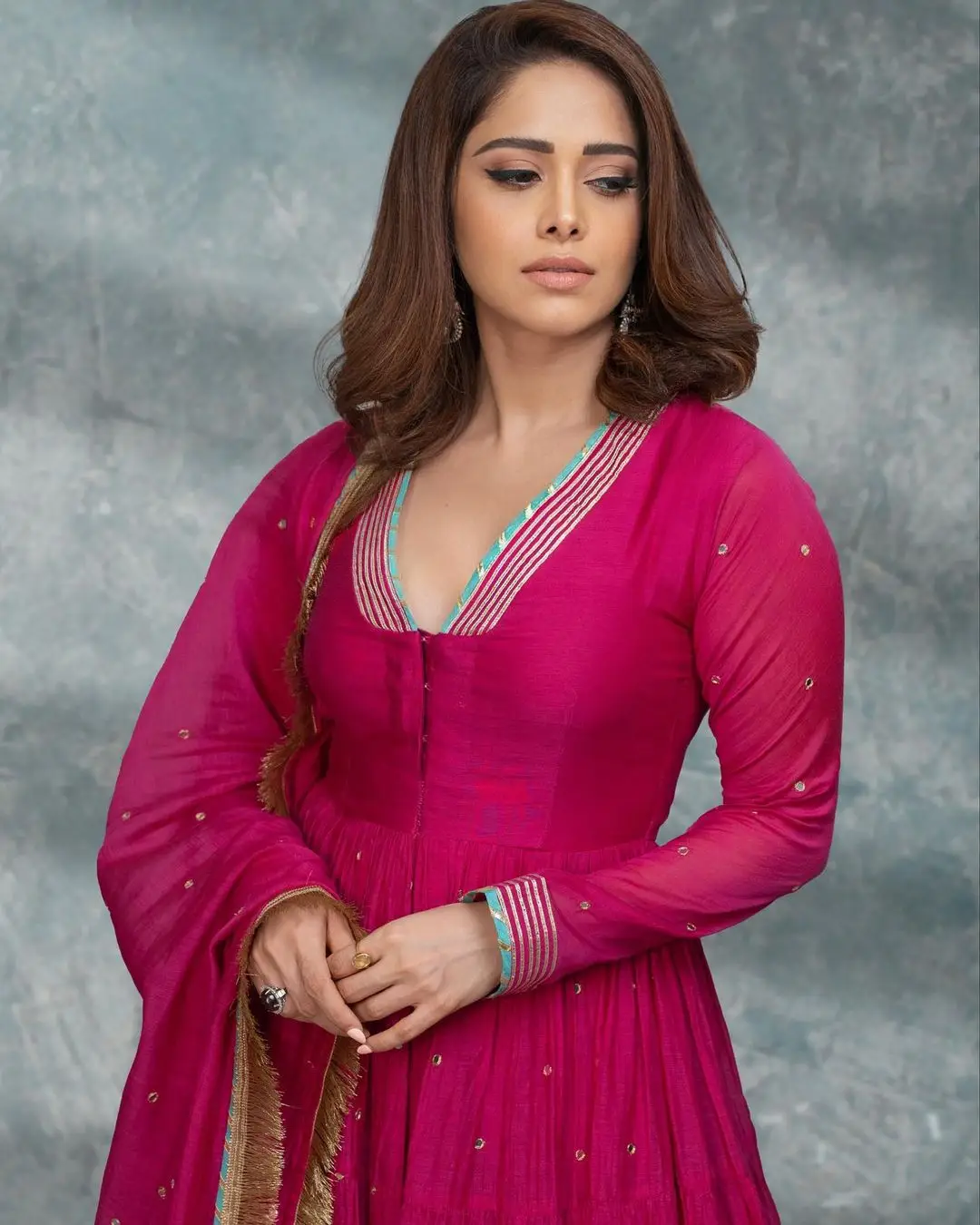 Nushrratt Bharuccha Stills In Pink Gown